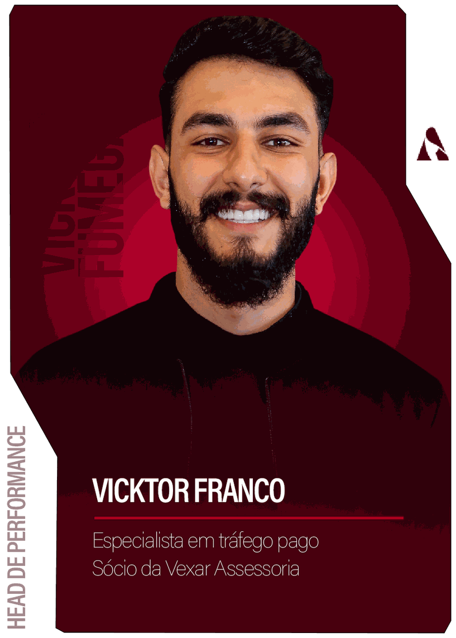 Vicktor Franco, head de performance, especialista em tráfego pago e sócio da Vexar Assessoria